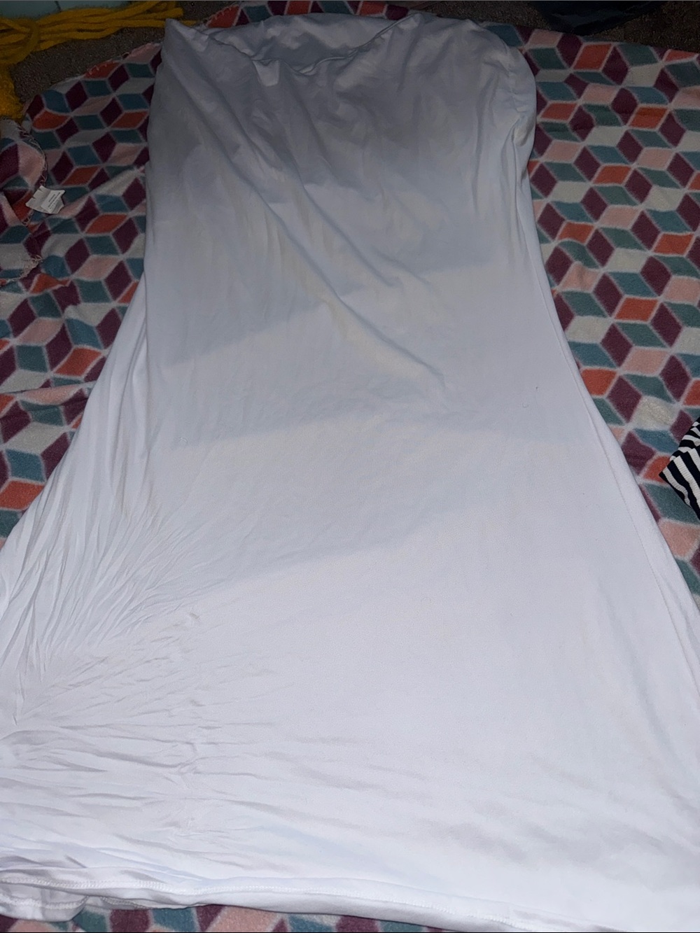 White Women's Stretch Maxi Skirt